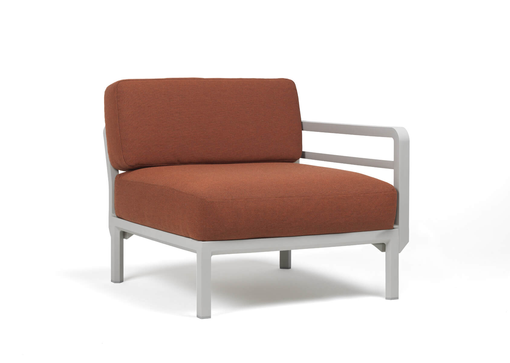 Nardi Maximo 5 Modulsofa Seitenelement, gesso/cannella, Outdoor-Design, wetterfest, langlebig, Made in Italy