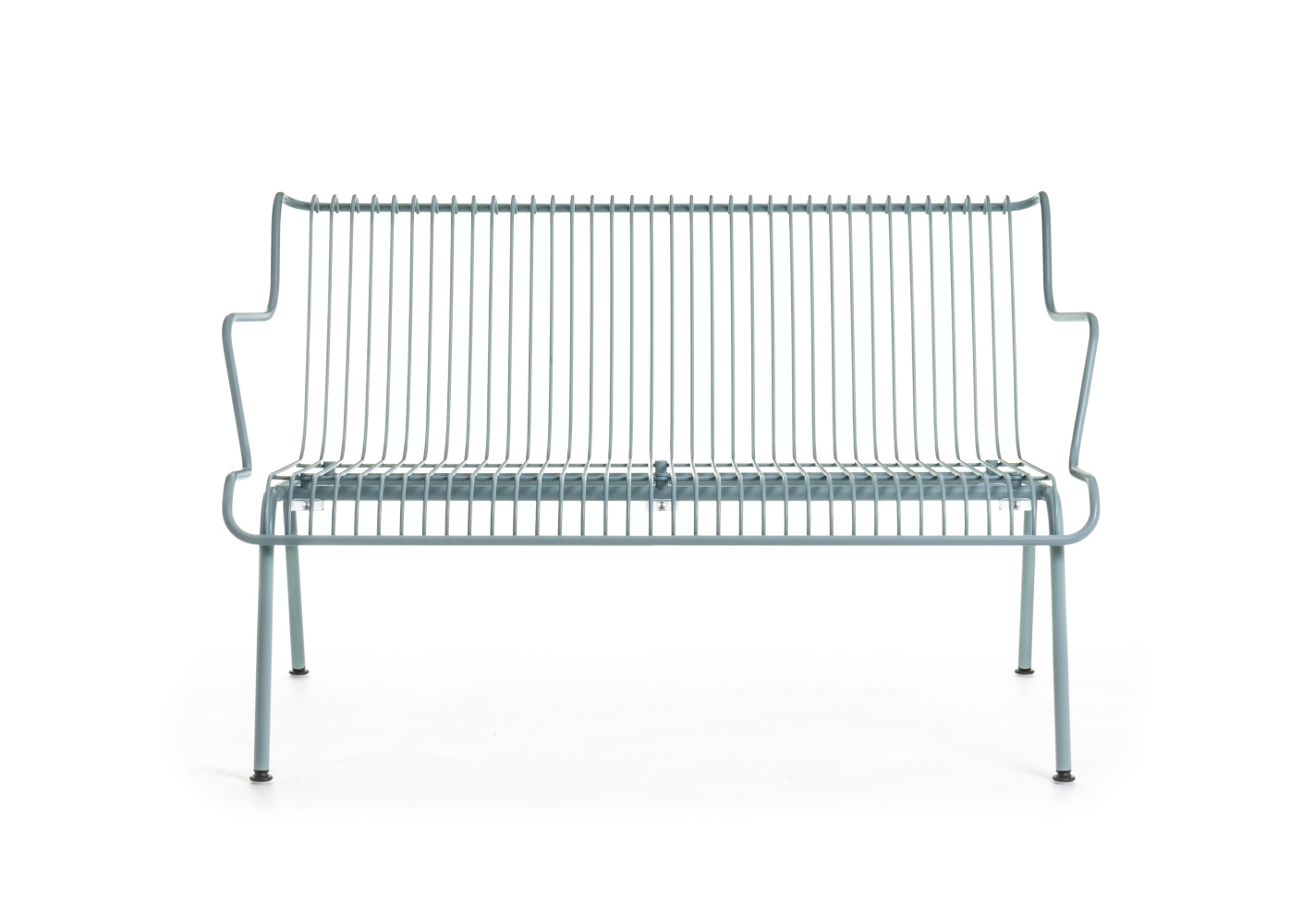 Magis South Bank 70 cm, light blue, wetterfeste Outdoor-Bank, ergonomisch, langlebig, modernes Design