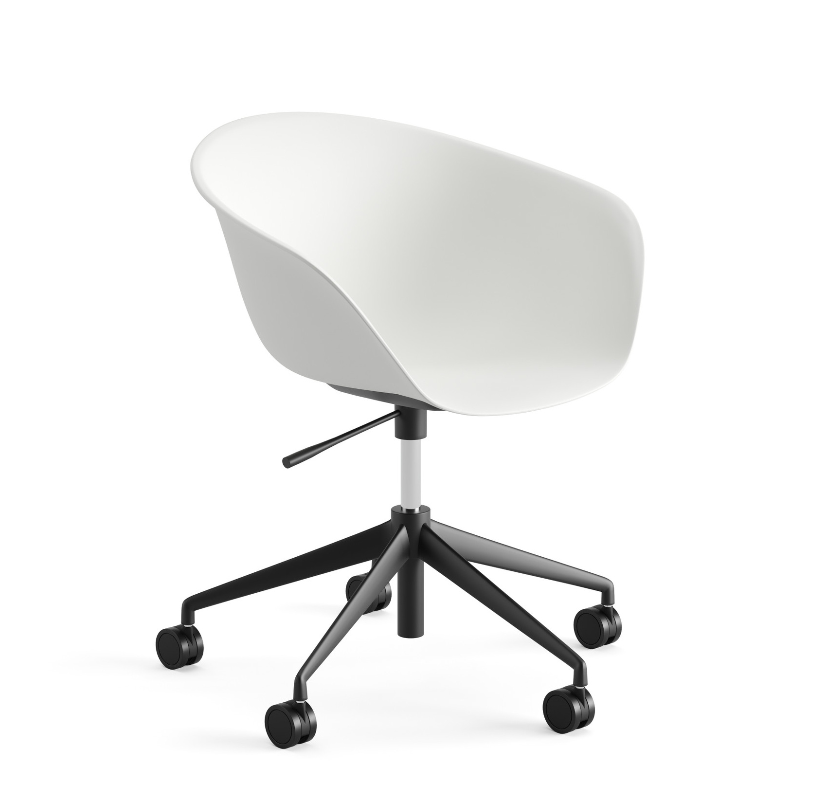 Duna 02 Drehstuhl, schwarz / weiß #4209