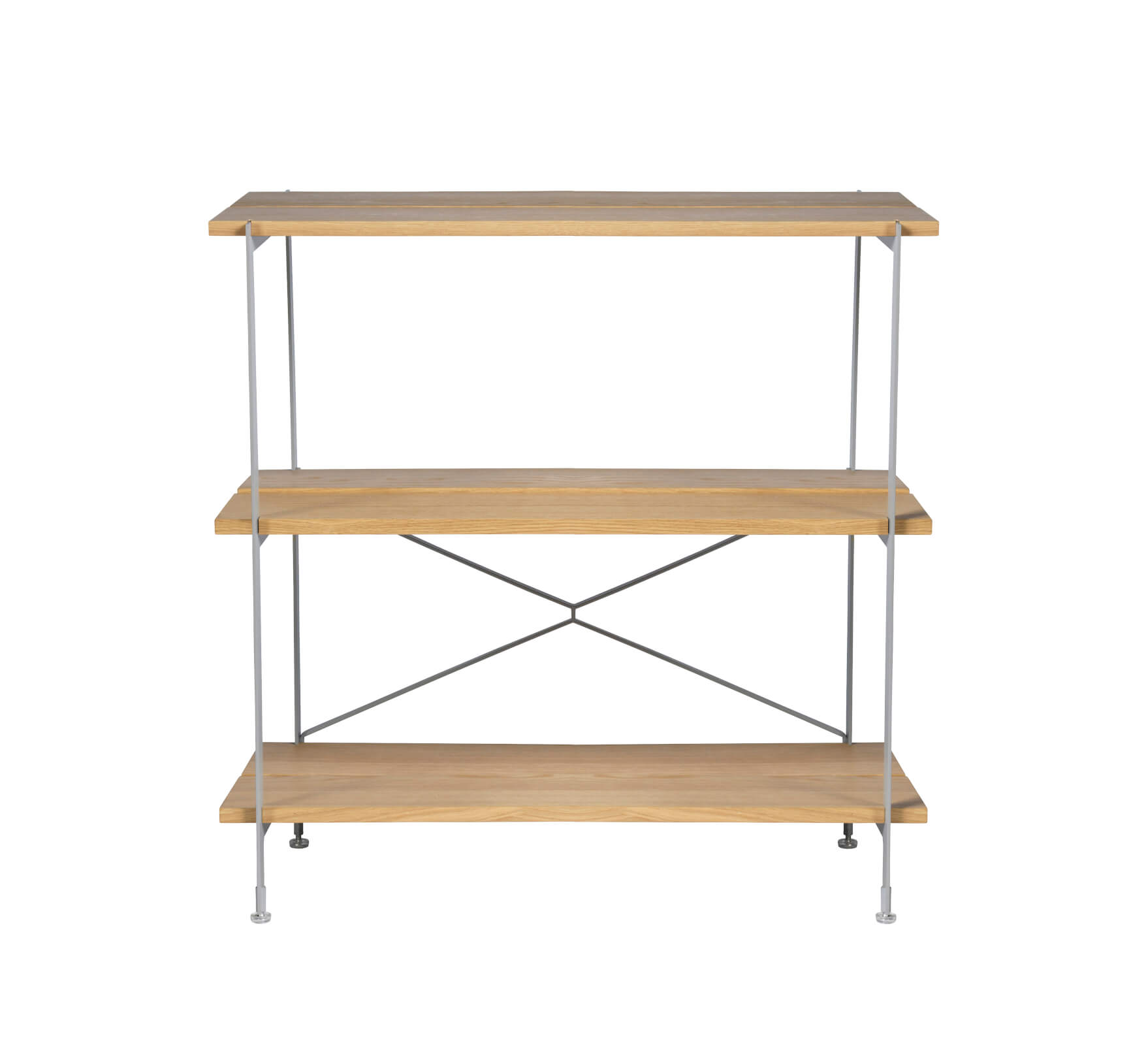 FDB Møbler A91 Nordhavn Regal, nordisches Design, Eiche natur & Silk Grey, langlebig, funktional, nachhaltig