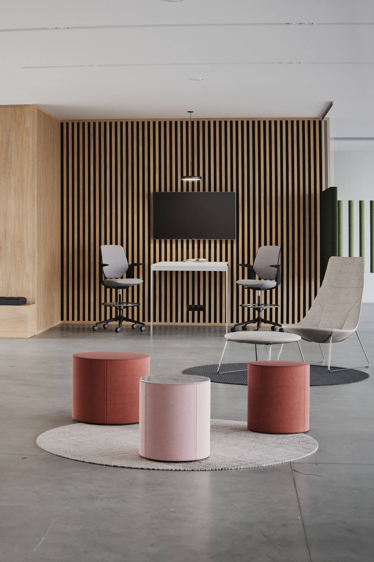 Profim Vancouver Oto VOR1 Sitzhocker mit Polsterung, ideal für Empfang, Wartebereich und moderne Arbeitswelten