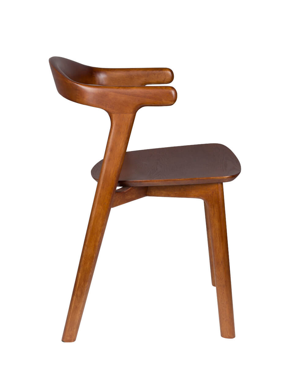 Zuiver Northwood Stuhl Walnuss, elegantes Massivholz, ergonomisch geformt, stilvoller Esszimmerstuhl für modernes Wohnen