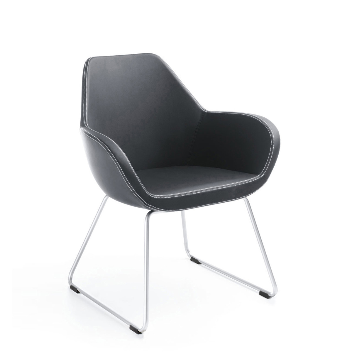 Profim Fan 10V Sessel mit Kufengestell, moderner Loungesessel für Büro, Wartebereich und Empfang, ergonomisches Design