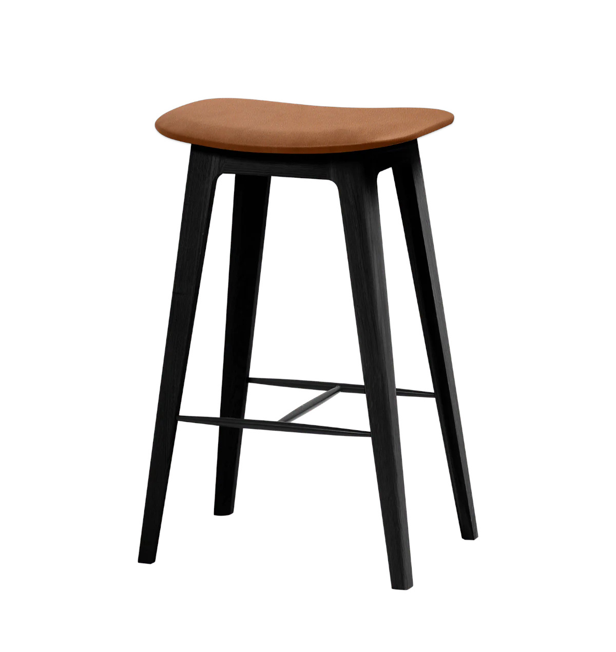 Nordic Barhocker, höhe 73 cm, eiche schwarz / terra safari