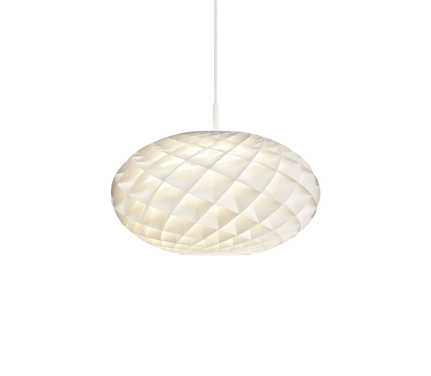 Louis Poulsen Patera Oval Pendelleuchte Weiß Matt Louis Poulsen Patera Oval Pendelleuchte weiß matt, elegantes Design, blendfreies Licht, ideal für Wohn- und Essbereich