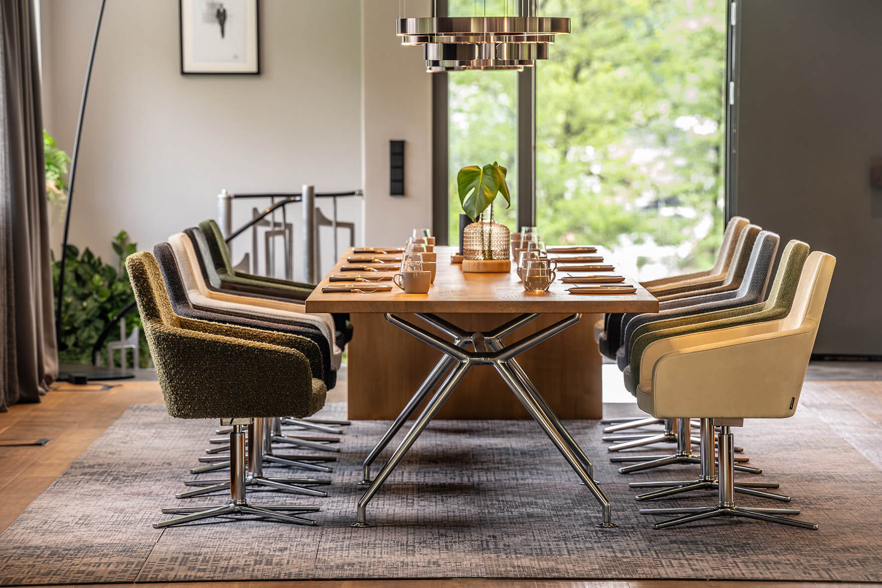 Wagner W-Cube 1 Höhenverstellbarer Sessel mit robustem Holzgestell, elegantes Design für Büro, Homeoffice und Wohnzimmer