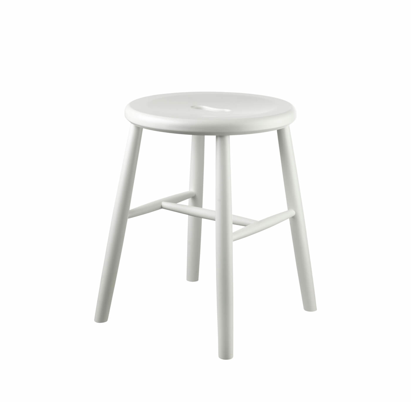 FDB Møbler J27 Hocker, Buche weiß, ergonomisch, langlebig, funktional, nachhaltiger Design-Hocker