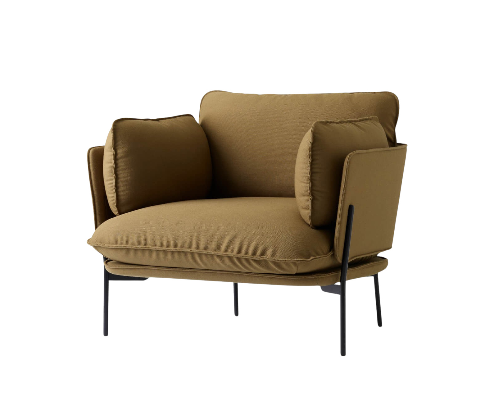 &Tradition Cloud LN1 Sessel, schwarz/vidar 333, skandinavisches Design, komfortabel, elegant – stilvoll im Wohnzimmer oder Büro