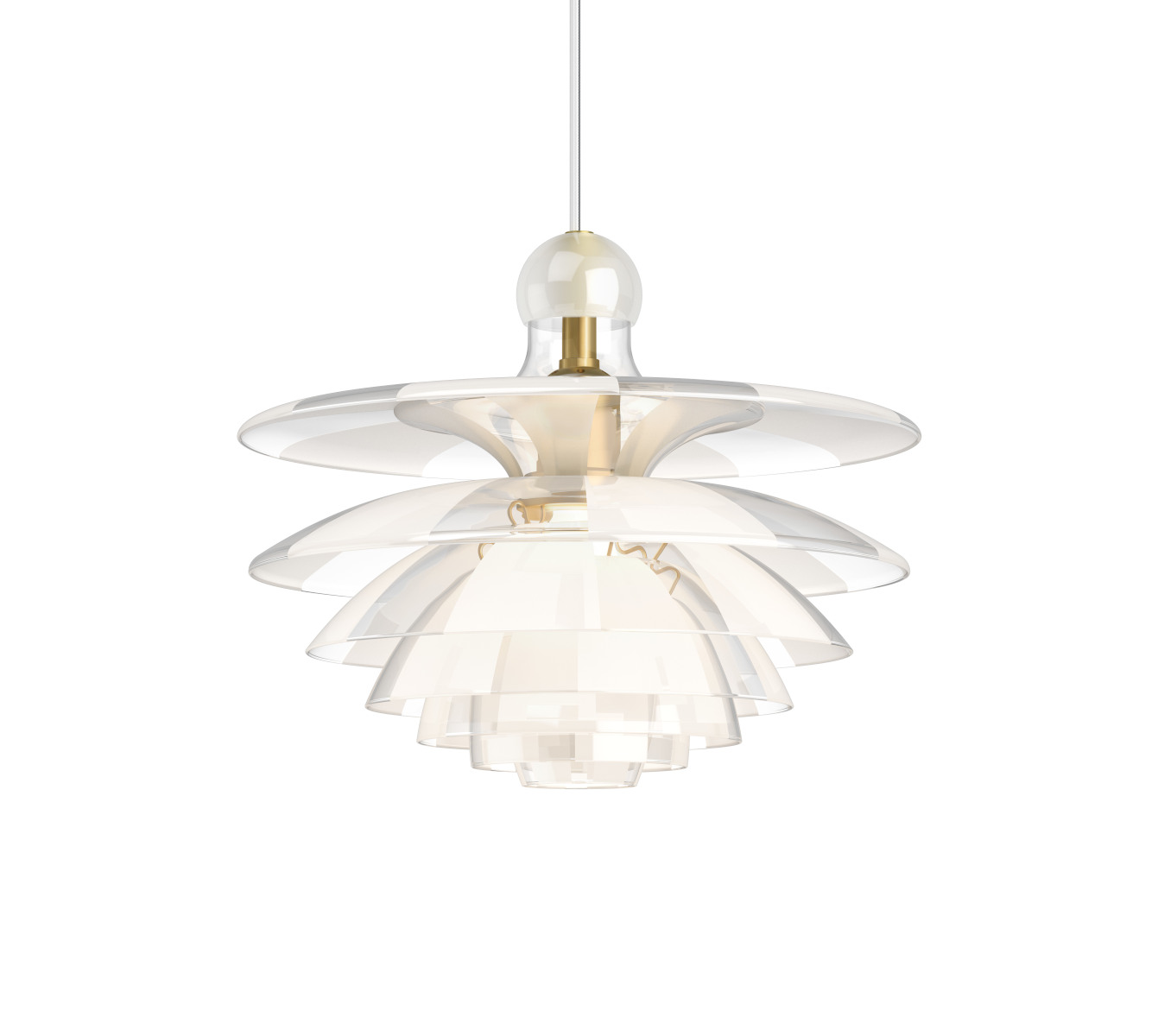 Louis Poulsen PH Septima Pendelleuchte aus Glas, elegantes skandinavisches Design, diffuses Licht für Wohn- und Essbereich