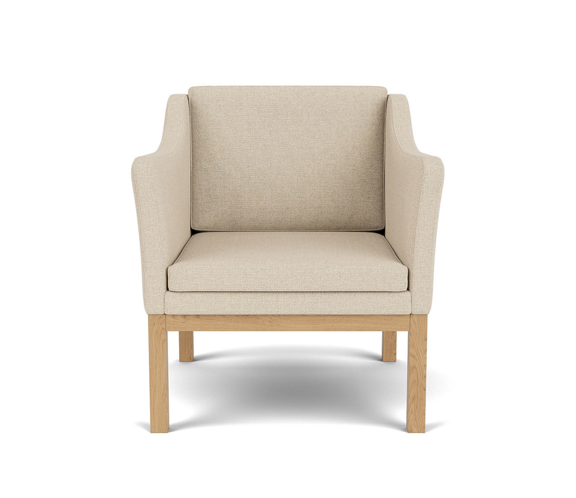 FDB Møbler L46 Sessel, nordisch, ergonomisch, Eiche natur, beige, langlebig, funktional