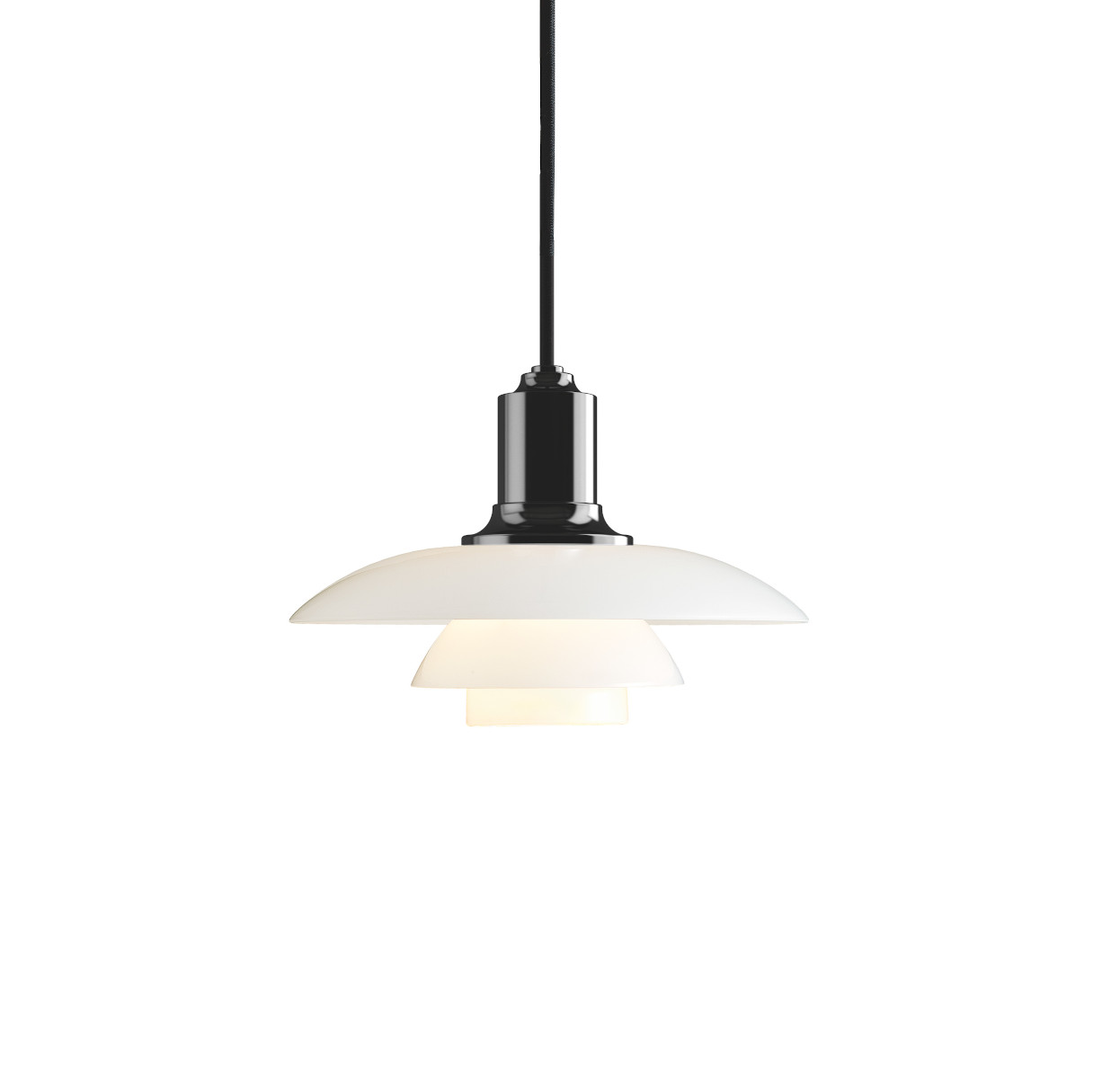 Louis Poulsen PH 2/1 Pendelleuchte black metallised, elegantes Design, Metall, blendfreies Licht, skandinavisch