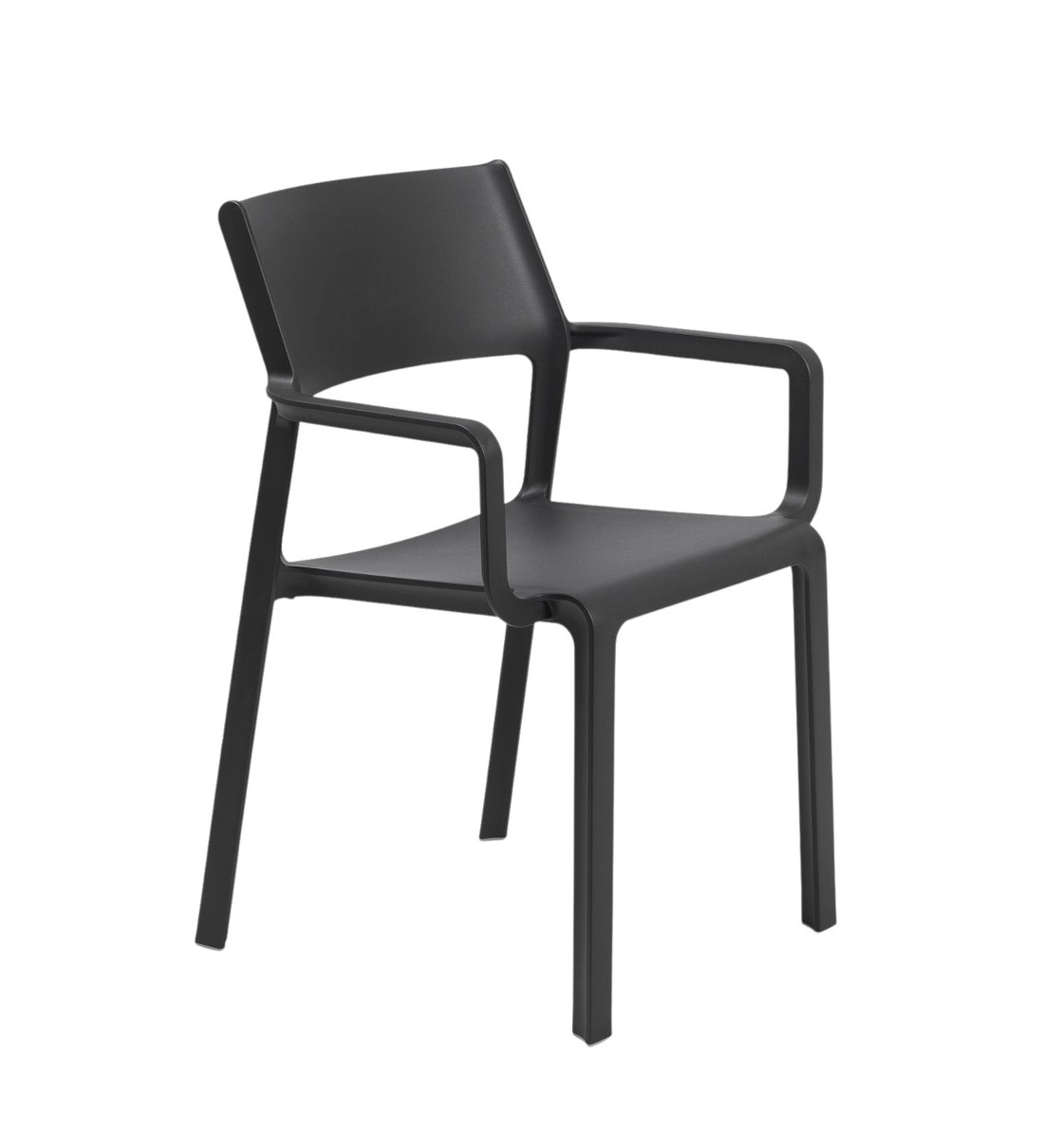 Nardi Trill Armlehnstuhl anthrazit, italienisches Outdoor-Design, leicht, langlebig, wetterfest, komfortabel