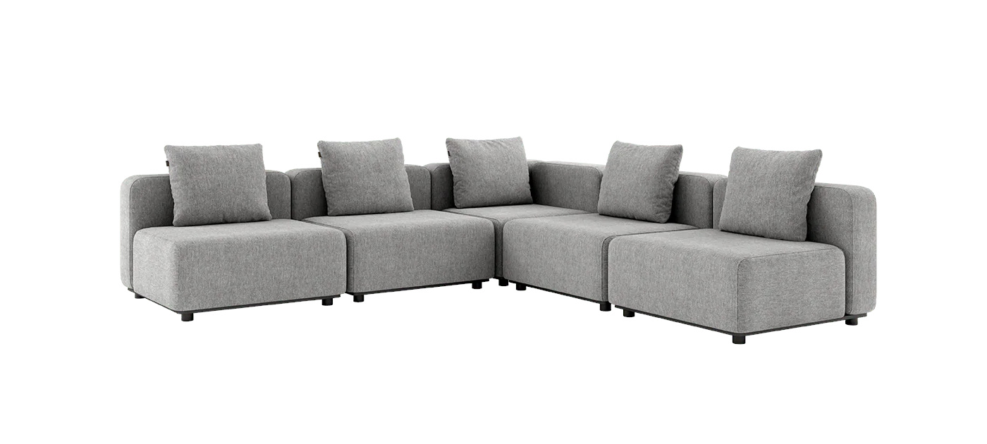 Cobana Ecksofa 5-Sitzer ohne Armlehne, cobana sand melange