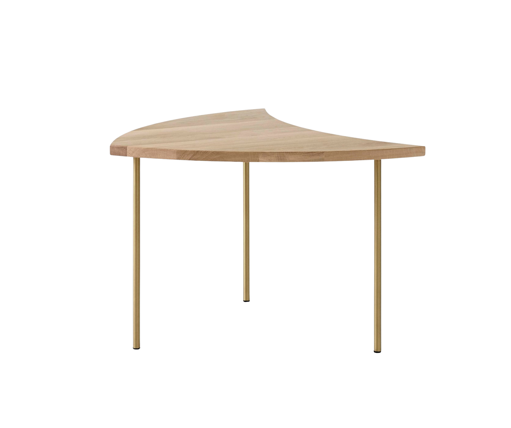 Pinwheel HM7 Couchtisch, messing / eiche geölt