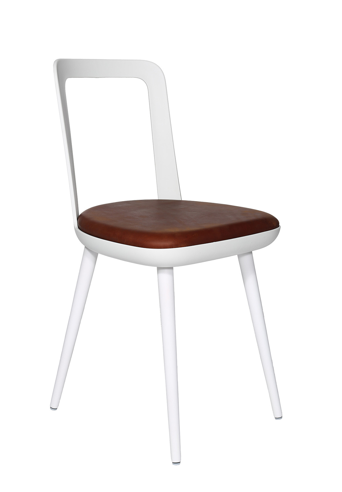 Wagner W-2020 Stuhl mit gepolstertem Sitzkissen, Kunststoffschale und Massivholzbeinen in Eiche oder Buche