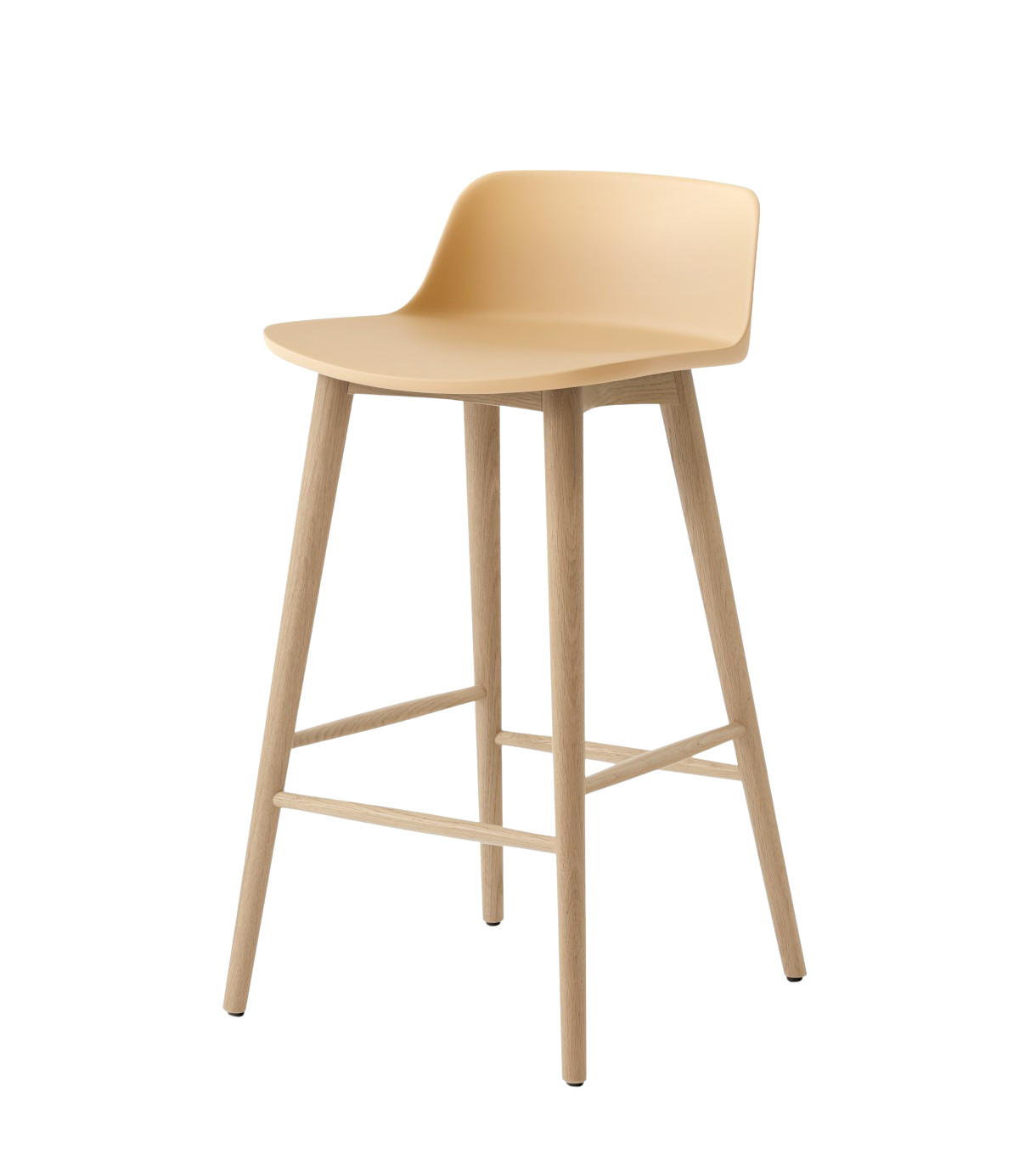 &Tradition Rely HW118 Barhocker, Eiche Natur, Sitz beige Sand, modernes Design, ergonomisch, langle