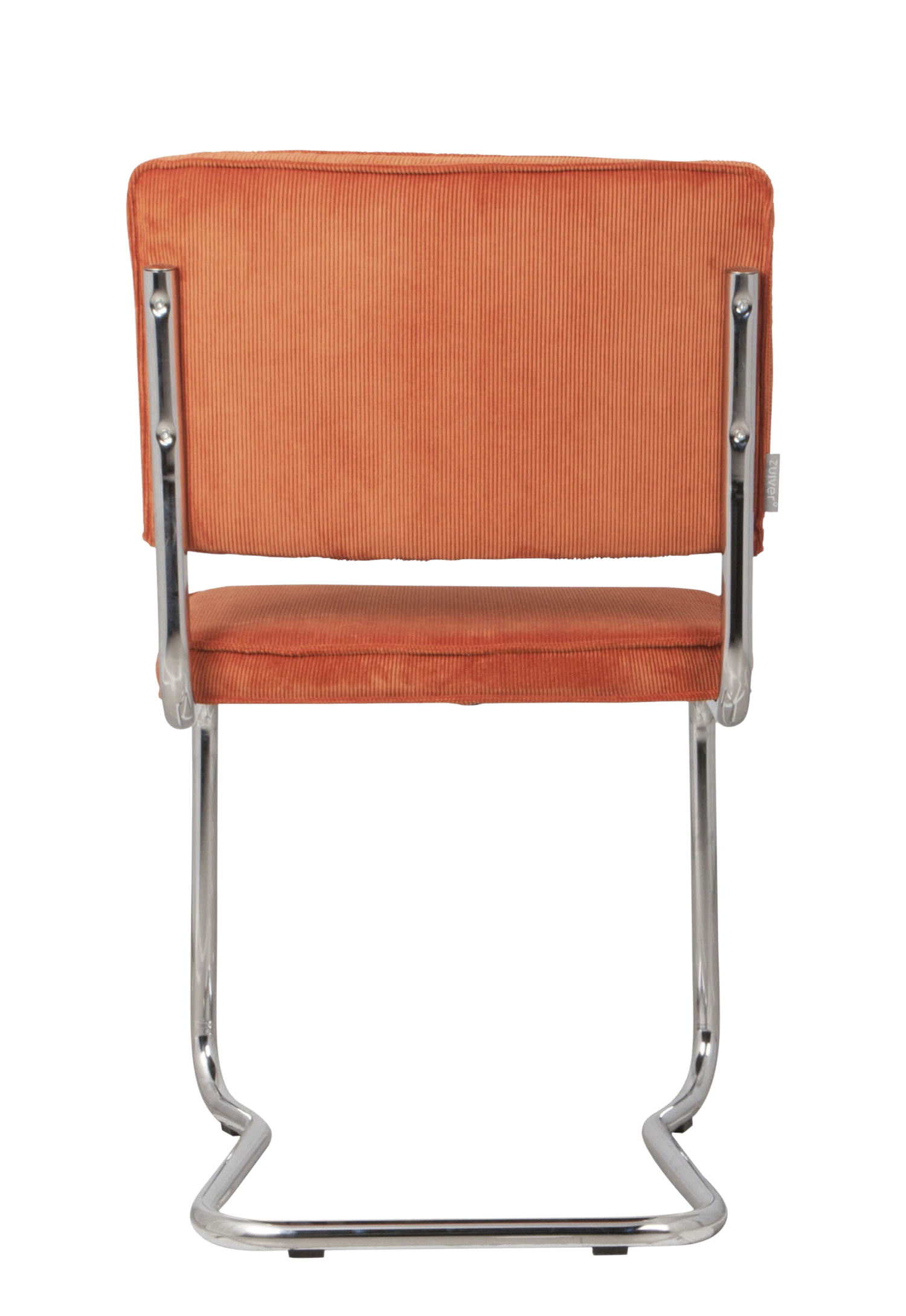 Zuiver Ridge Kink Rib Stuhl in Orange mit modernem Design und komfortabler Rückenlehne für stilvolle Innenräume