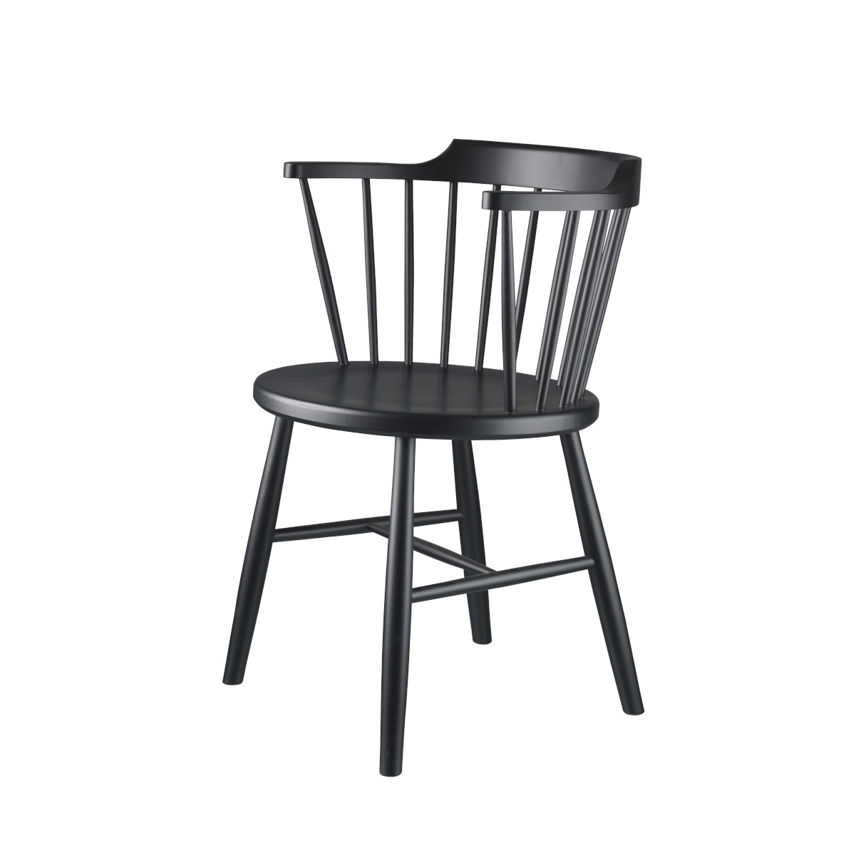 FDB Møbler J18 Stuhl, ergonomisch, Buche schwarz, nachhaltiges Material, funktional, skandinavisch