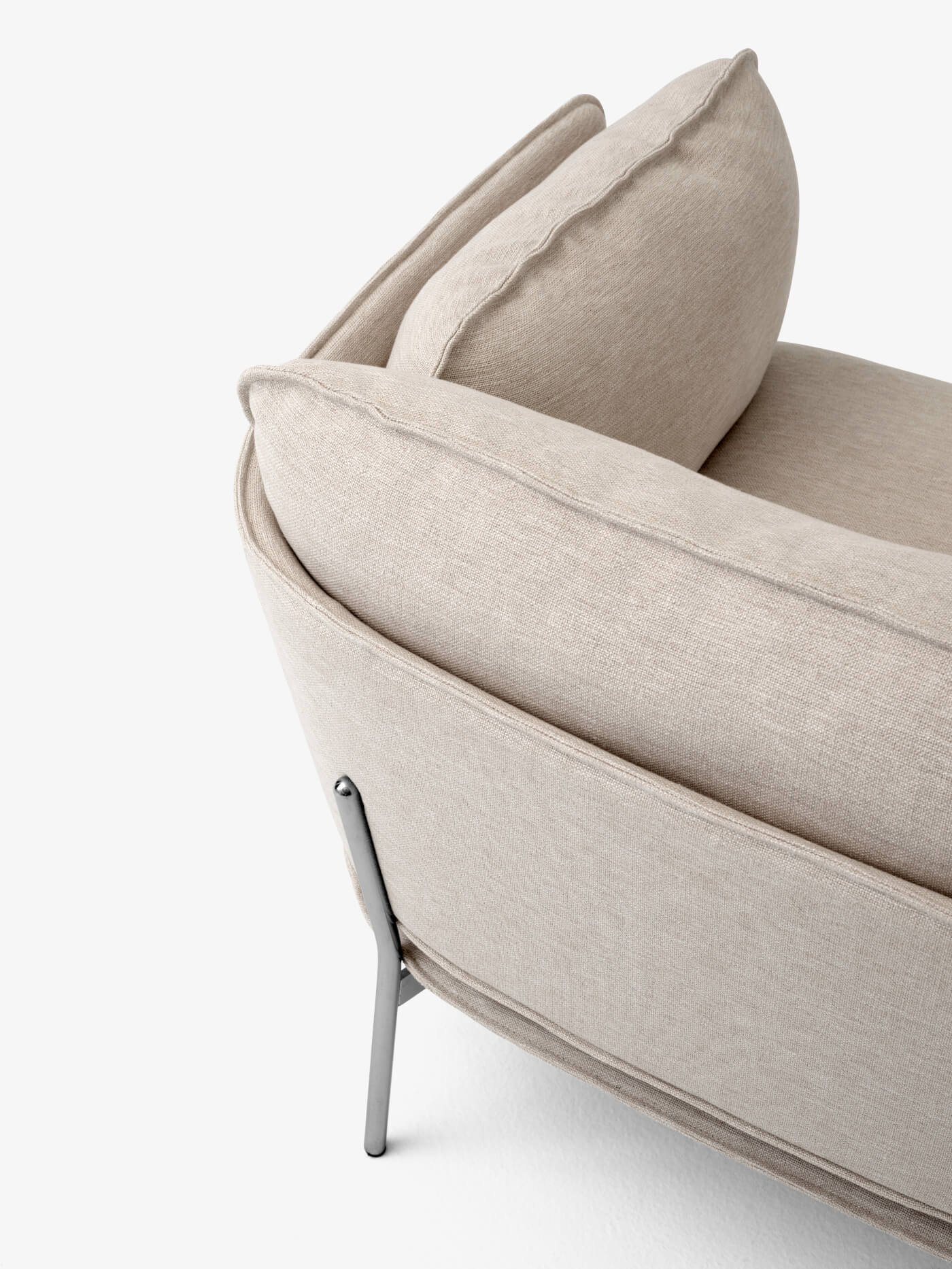 &Tradition Cloud LN1 Sessel, chrom/clay, zeitloses dänisches Design, langlebig, stilvoll – perfekt für Lounge oder Büro