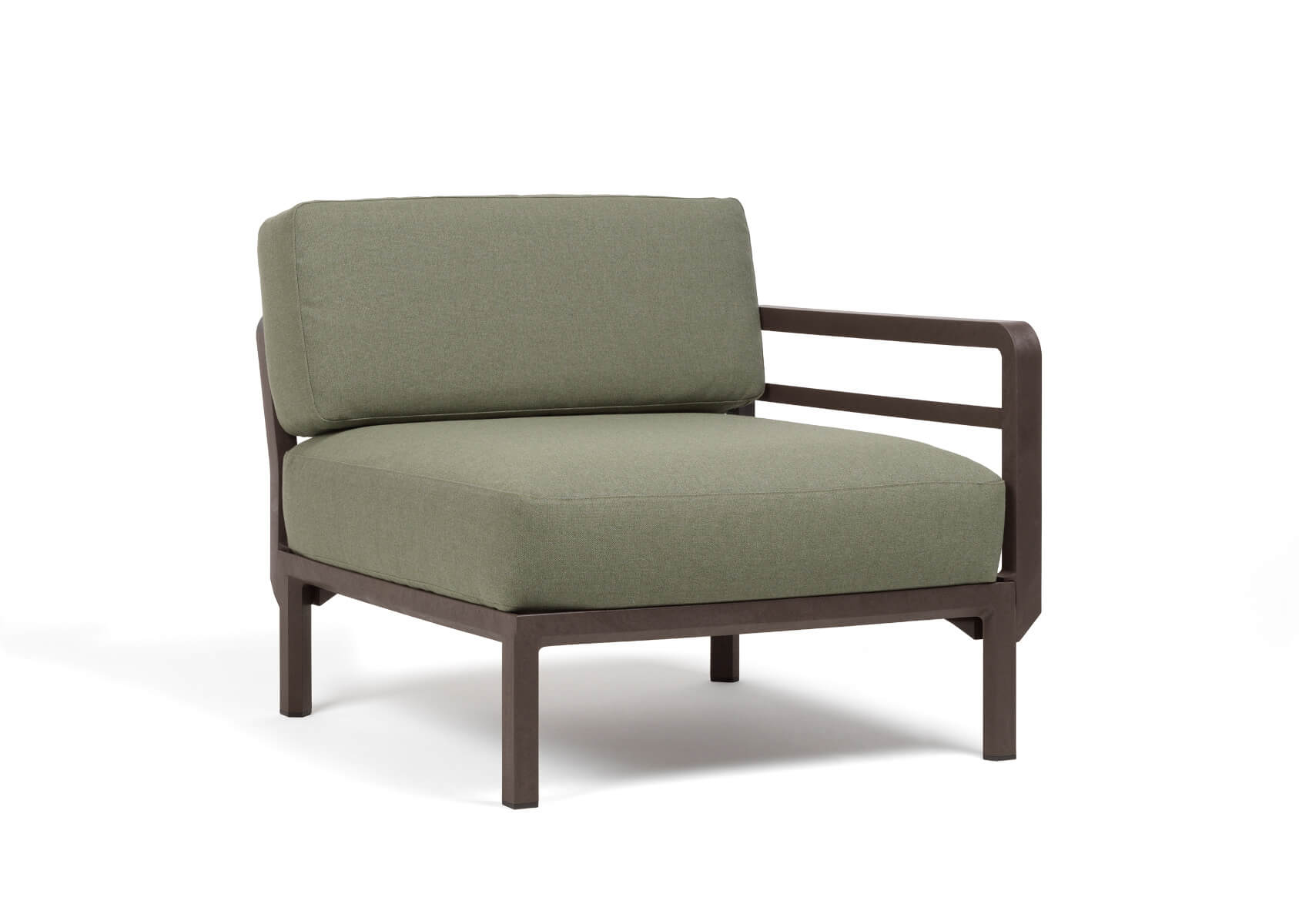 Nardi Maximo 5 Modulsofa Seitenelement, terra/timo Sunbrella, wetterfest, langlebig, modernes Outdoor-Design