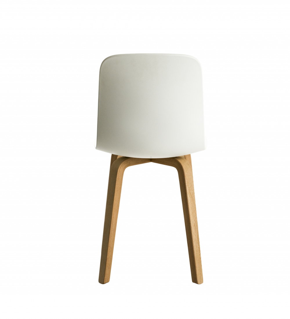 Magis Substance Stuhl, Esche natur/weiß, italienischer Designstuhl, stabil, ergonomisch, zeitlos modern