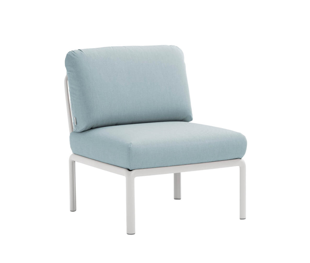 Nardi Komodo Modulsofa Mittelelement weiß, Outdoor-Sofa, wetterfest, langlebig, modernes italienisches Design