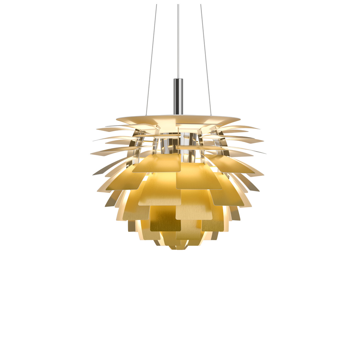 Louis Poulsen PH Artichoke Pendelleuchte Ø 48 cm, Messing, ikonisches Design, hochwertige skandinavische Beleuchtung