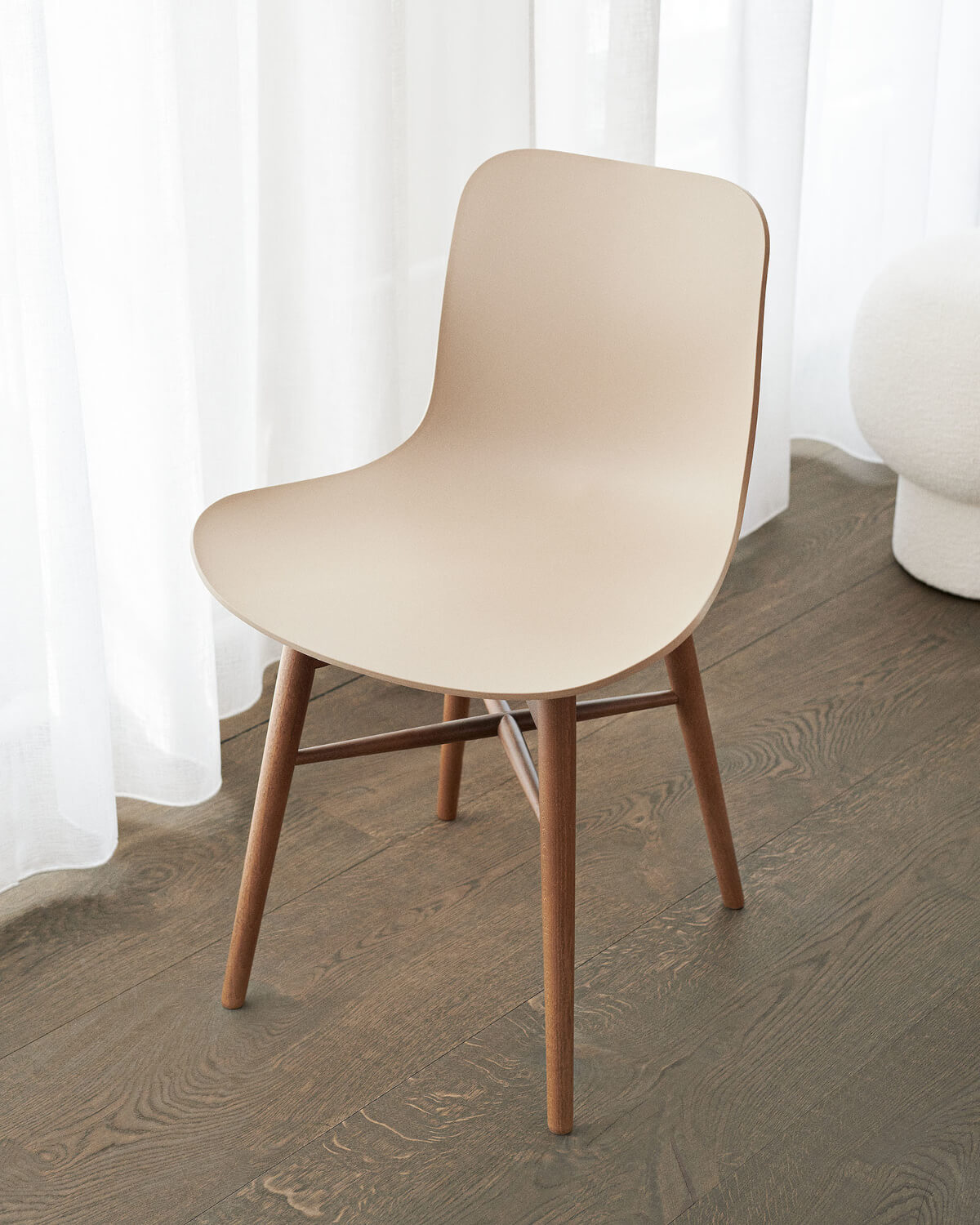 Langue Chair Wood, eiche natur / dunes dark brown 21001