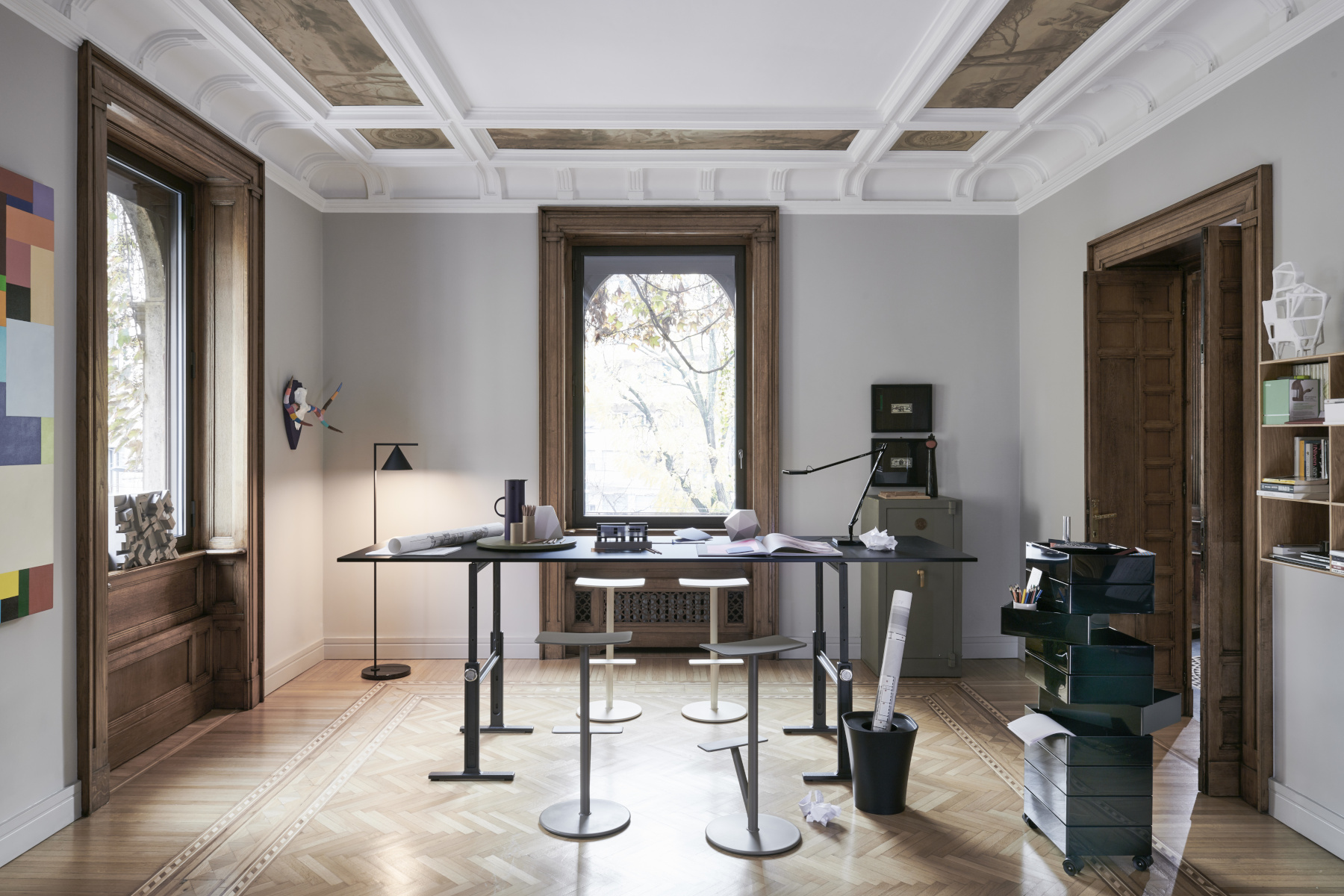 Moderner Magis 360° Rollcontainer mit 10 Fächern, mobil, praktisch und hochwertig – ideal für kreative Workspaces