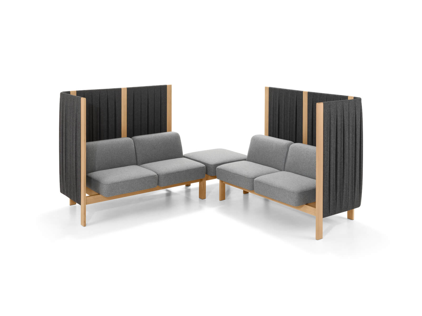 Velum Highback Sofa 3-Sitzer, Rücken- und Seitenpaneel rechts
