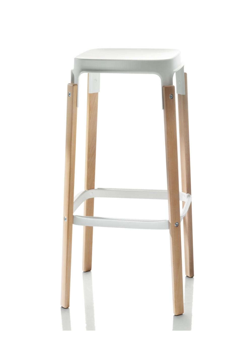 Magis Steelwood Stool Barhocker, italienisches Design, Holz und Metall, ergonomisch, modern, langlebig