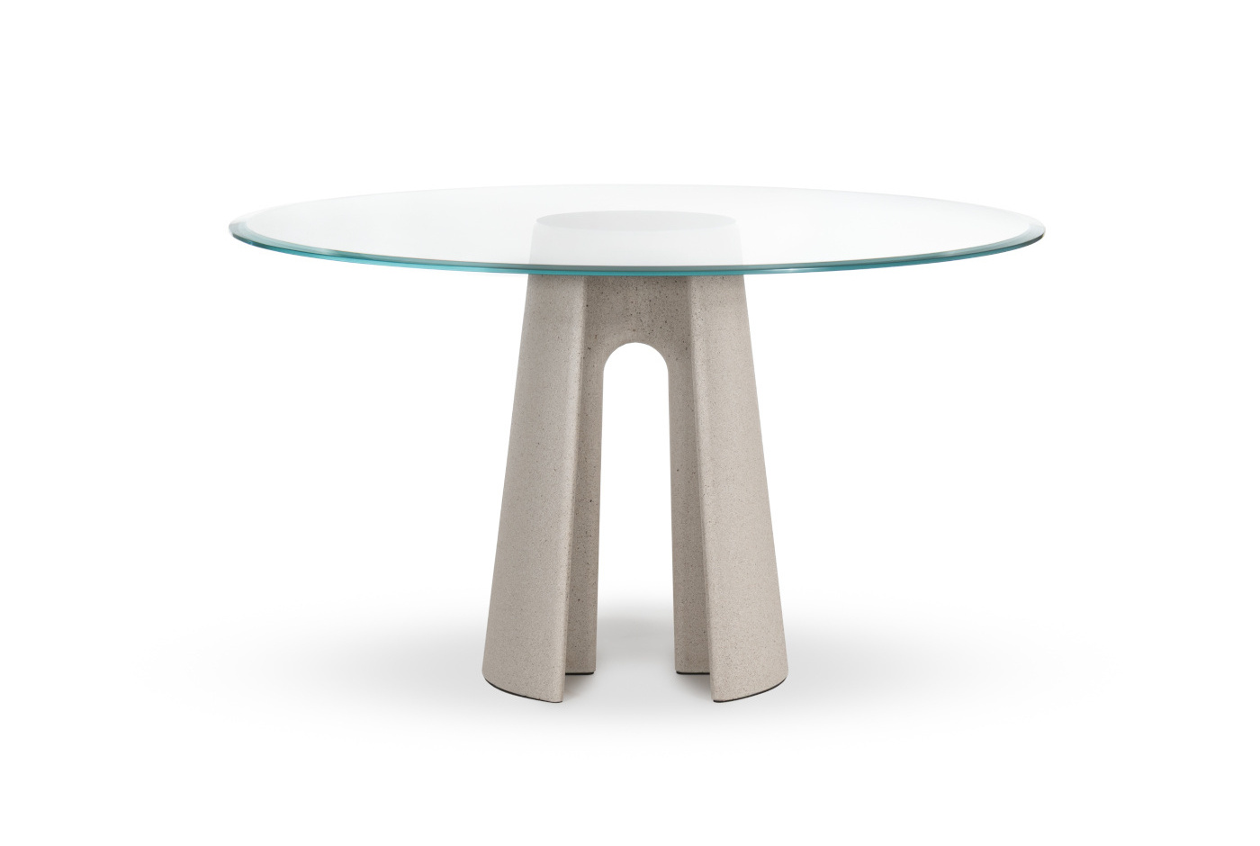 Ancora Tisch, Ø 130 cm, klarglas