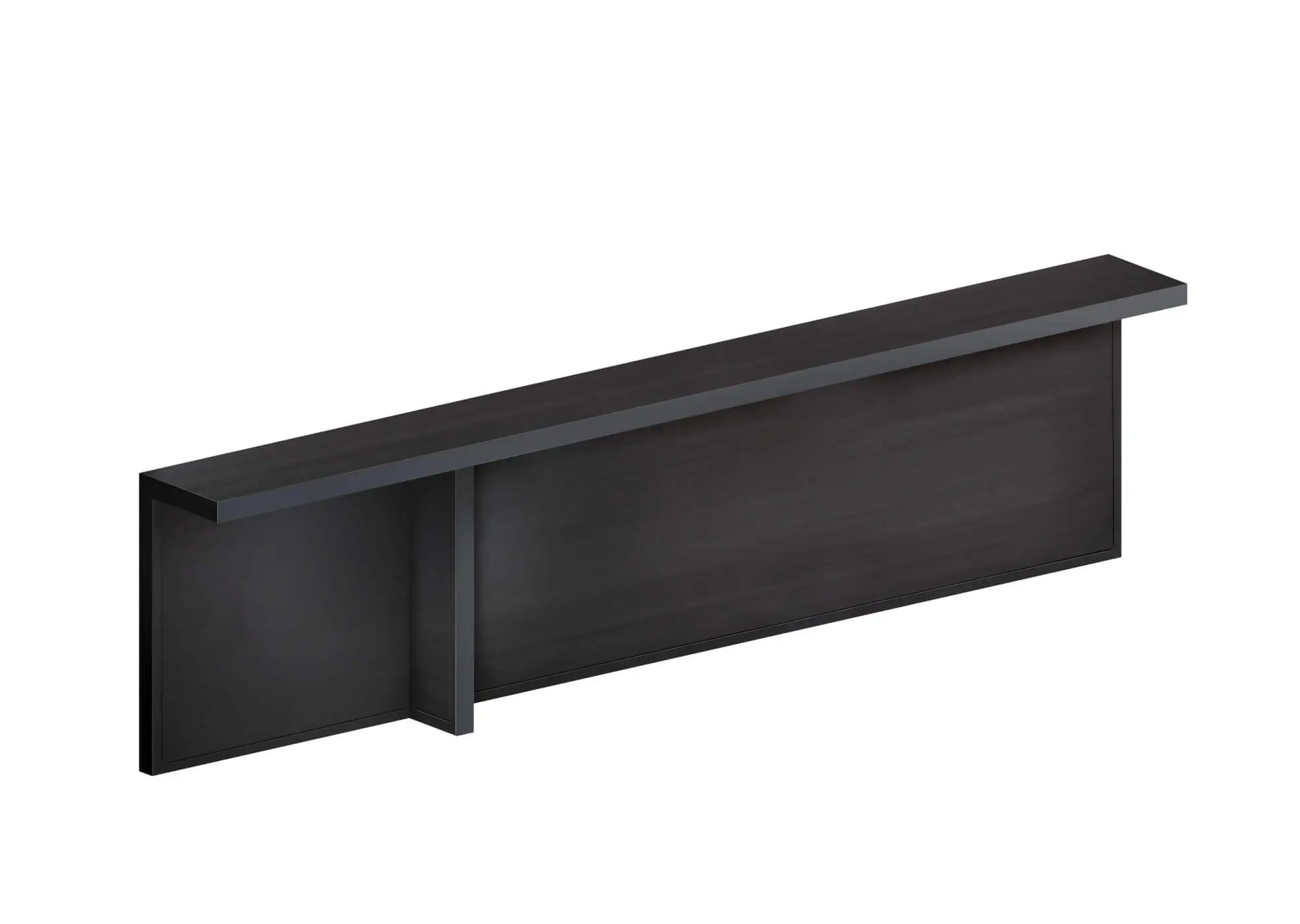 Zeus Atrium Konsolentisch 283 cm in Schwarz aus Stahl