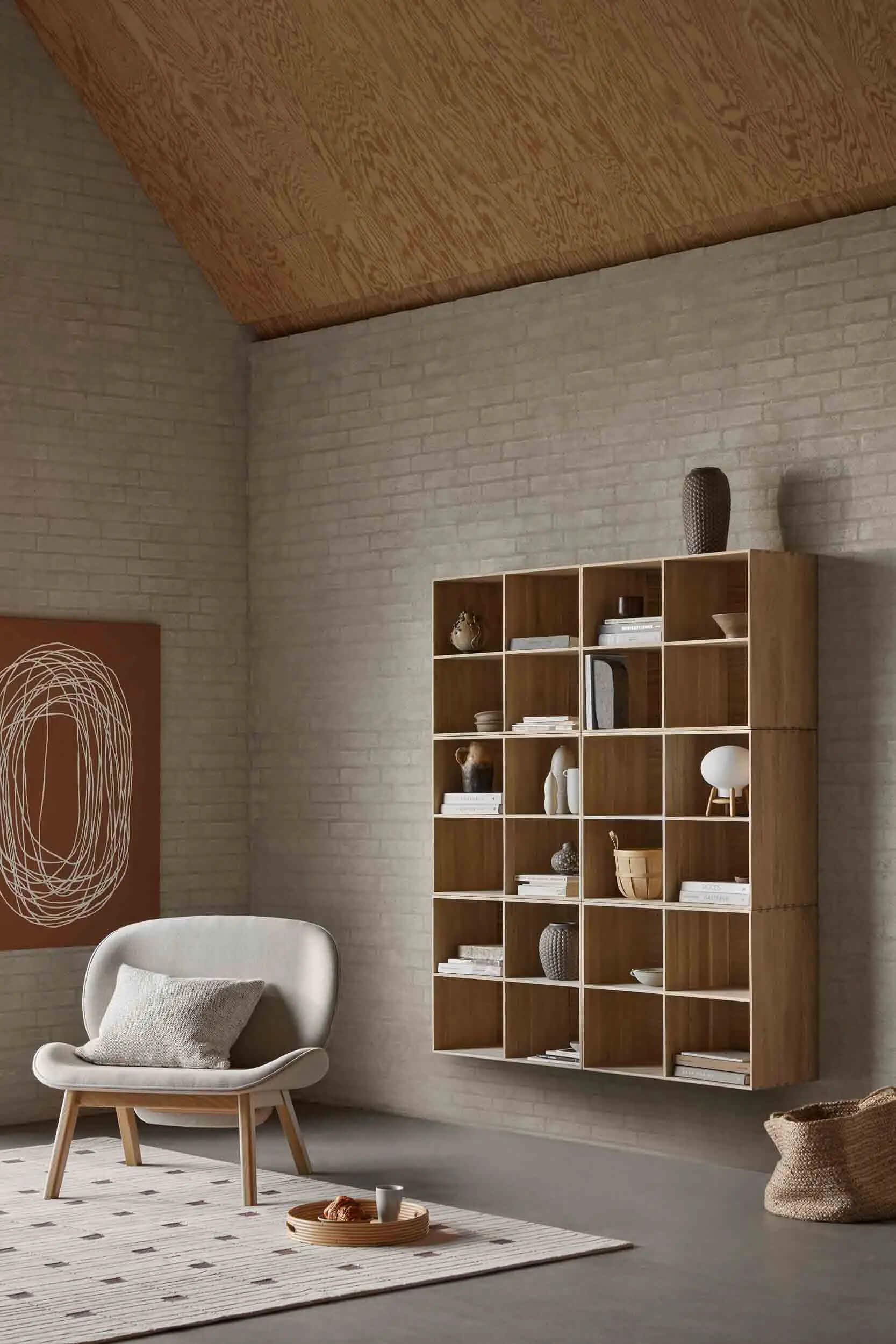 FDB Møbler L32 Suru Loungesessel im modernen Wohnzimmer, komfortabel, hochwertig und stilvolles dänisches Design