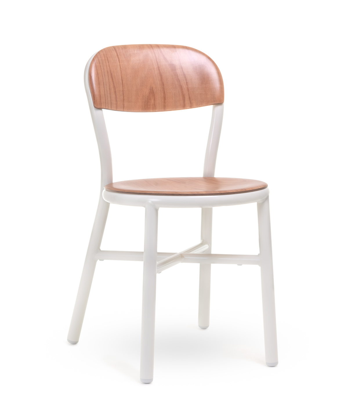Pipe Stuhl ohne Armlehne, buche / weiß