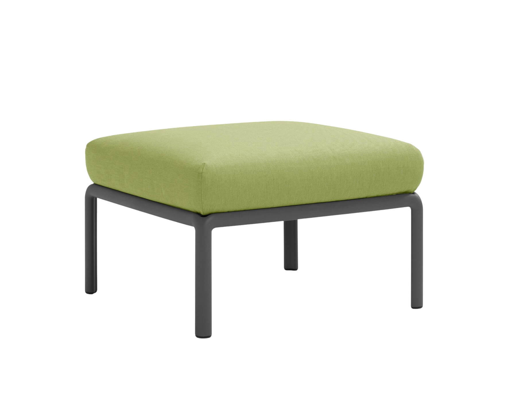 Nardi Komodo Pouf anthrazit/avocado, wetterfester Outdoor-Hocker, leicht, langlebig, italienisches Design