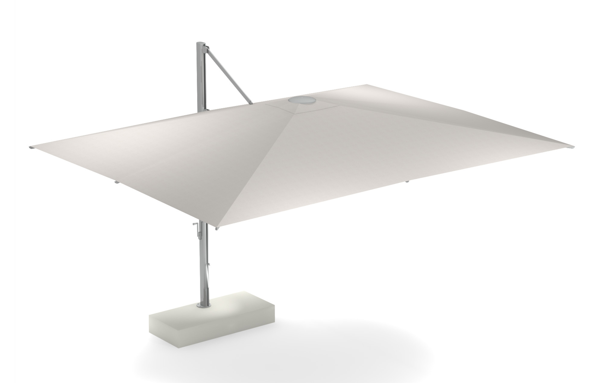 Shade Sonnenschirm, 3x4 m, aluminium/ weiß