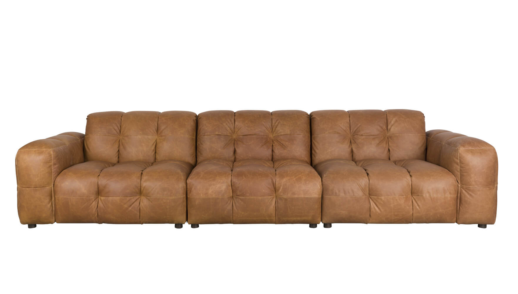 Hackman Sofa 4,5 Sitzer, leder cognac