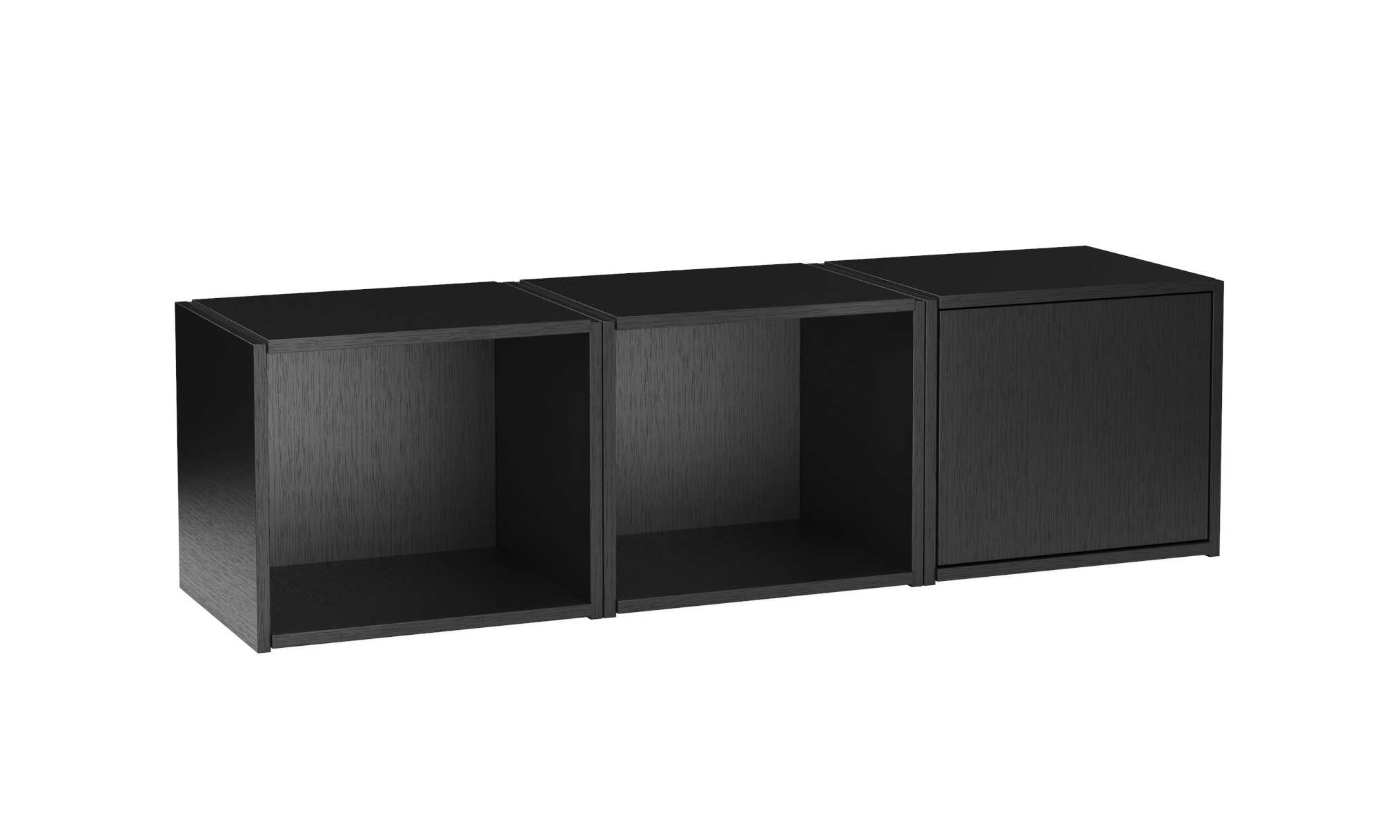 Bricks Regalsystem, variante 01, eiche schwarz Bricks Regalsystem, variante 01, eiche schwarz