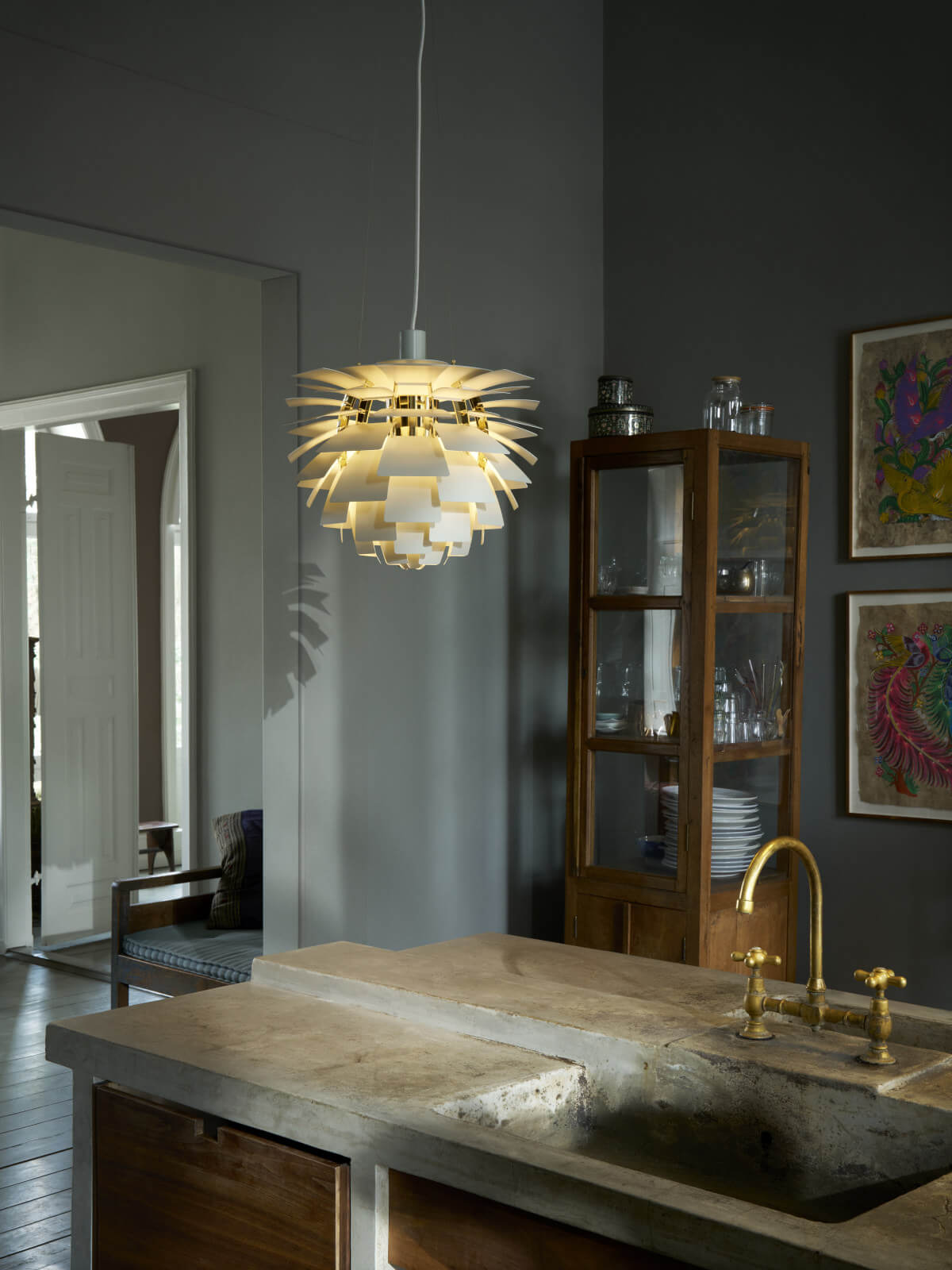 Louis Poulsen PH Artichoke Pendelleuchte aus Metall, gleichmäßiges Licht ohne Blendung.
