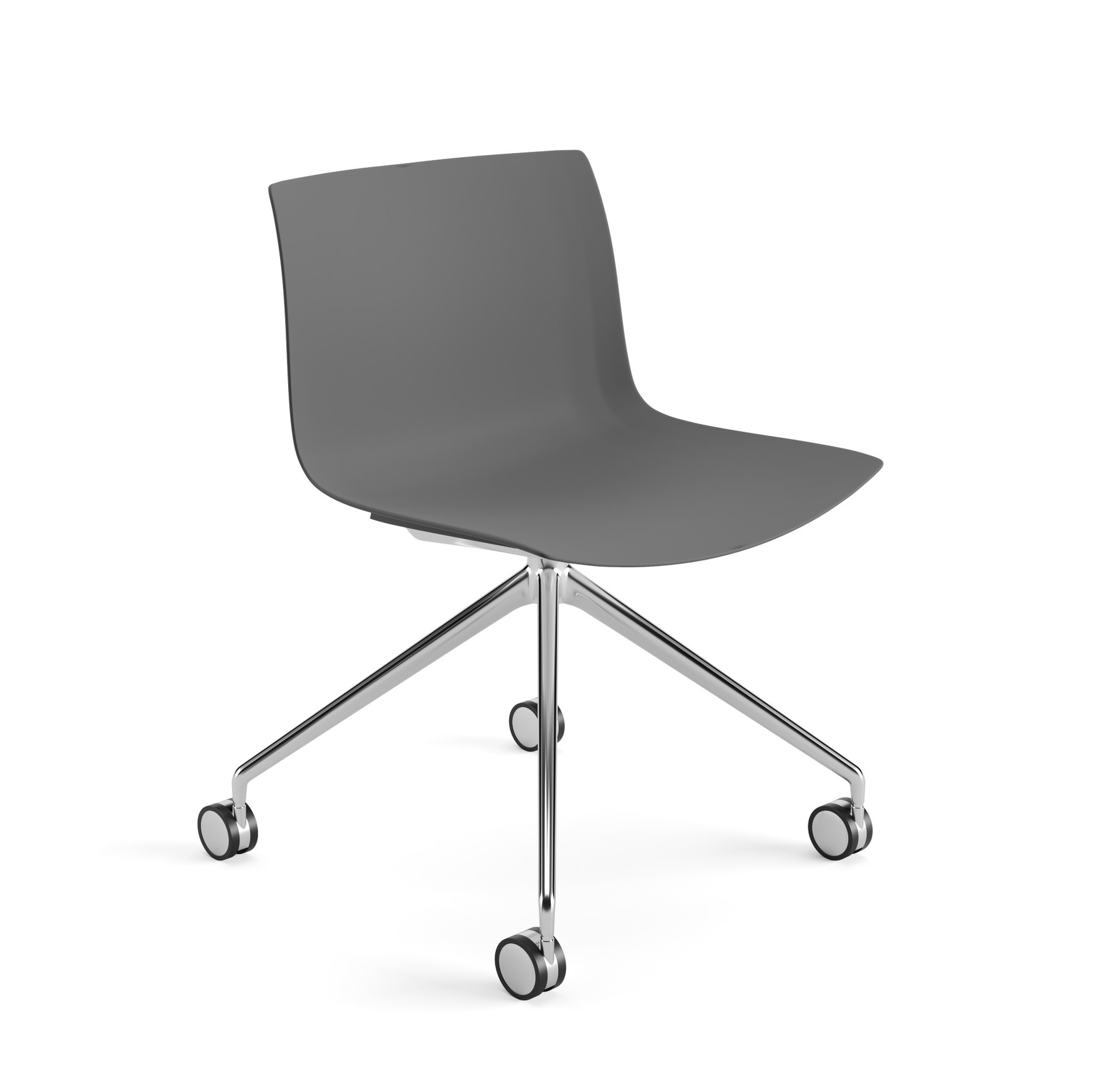 Catifa 53 Stuhl, einfarbig, aluminium / anthrazit #2055