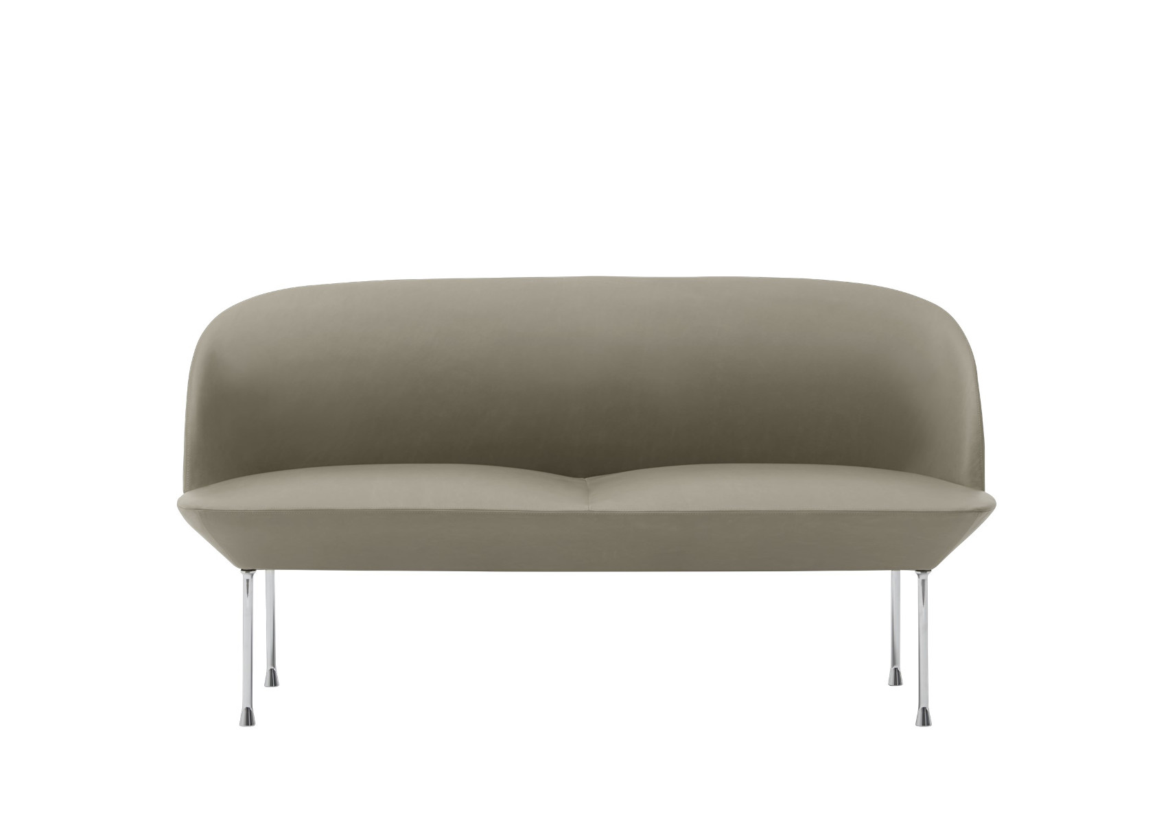 Oslo Sofa 2-Sitzer, refine leder stone / chrom Oslo Sofa 2-Sitzer, refine leder stone / chrom