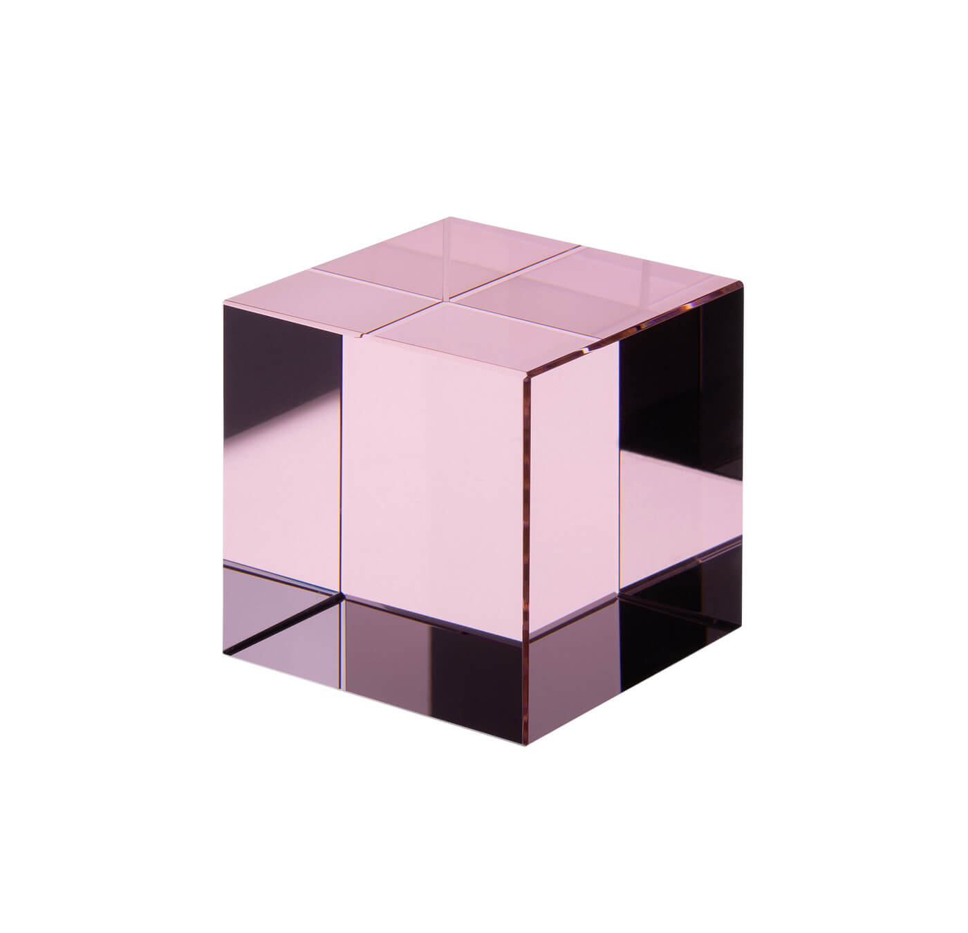 Rosa Ersatzglaswürfel für Tecnolumen Cubelight Tischleuchten aus hochwertigem Echtglas passend für alle Cubelight Modelle