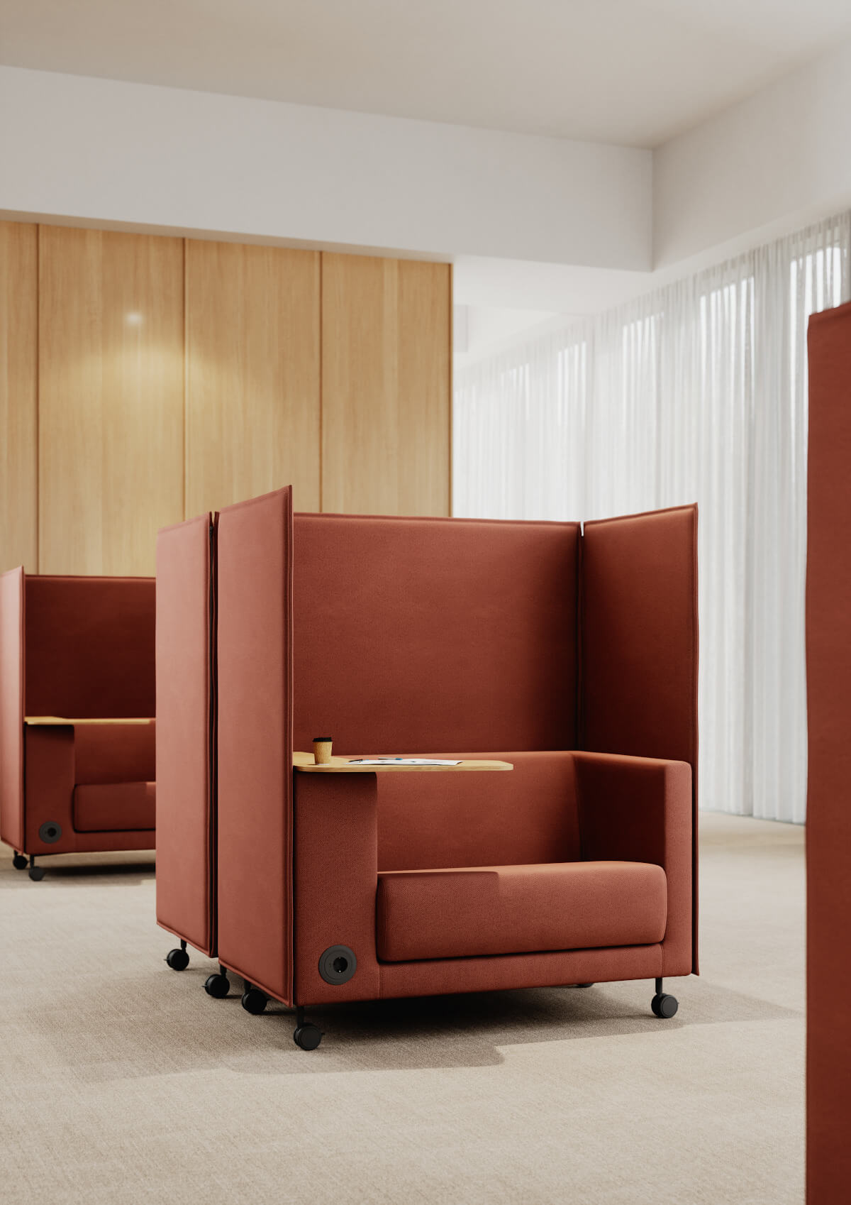 Bequemer Profim Vancouver Lite VL 1,5 Sessel mit langlebigem Material und rollen für flexibles Arbeiten und Entspannen.