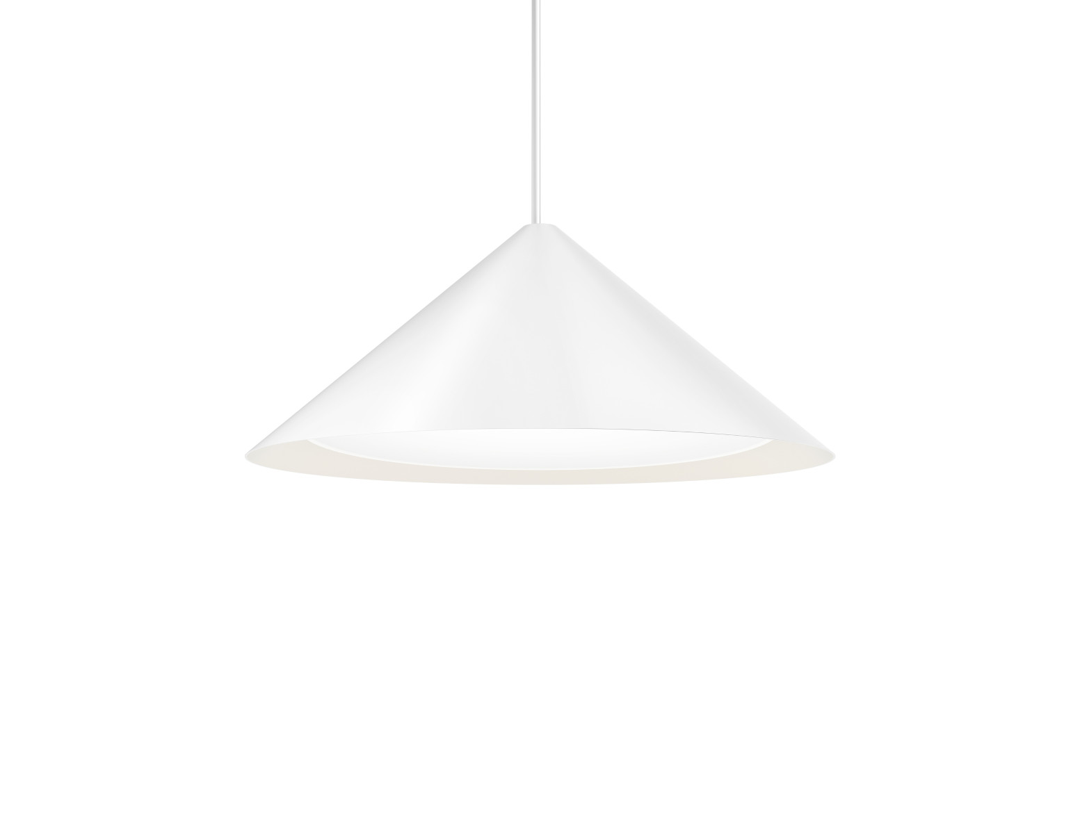 Louis Poulsen Keglen Pendelleuchte in Weiß, skandinavisches Design, hochwertige Materialqualität, dimmbar, eleganter Beleuchtungskörper