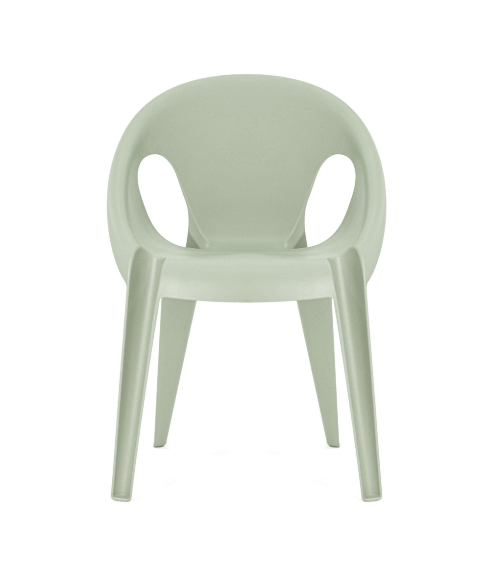 Magis Bell Chair dawn green, stapelbarer Design-Armlehnstuhl, ergonomisch, leicht, modernes italienisches Design