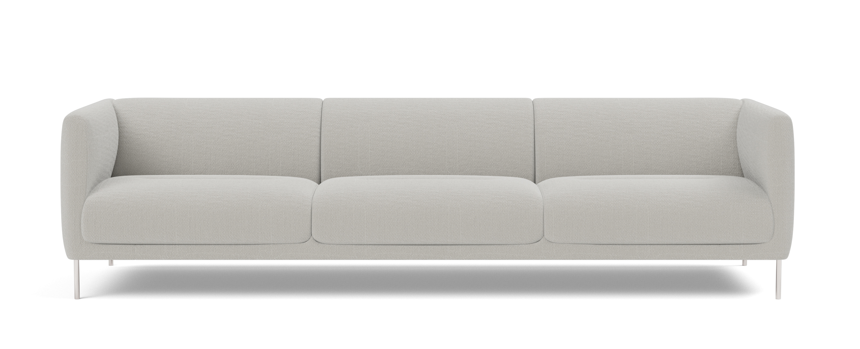 Konami Sofa 3-Sitzer, brushed steel / loop 32