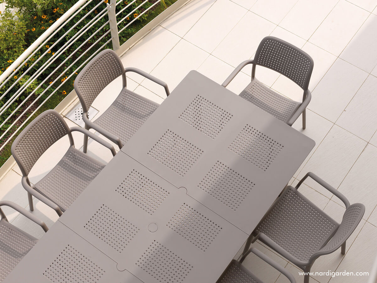 Moderner Nardi Bora Stuhl, komfortabel und pflegeleicht – stilvolle Sitzgelegenheit für Balkon, Terrasse oder Garten