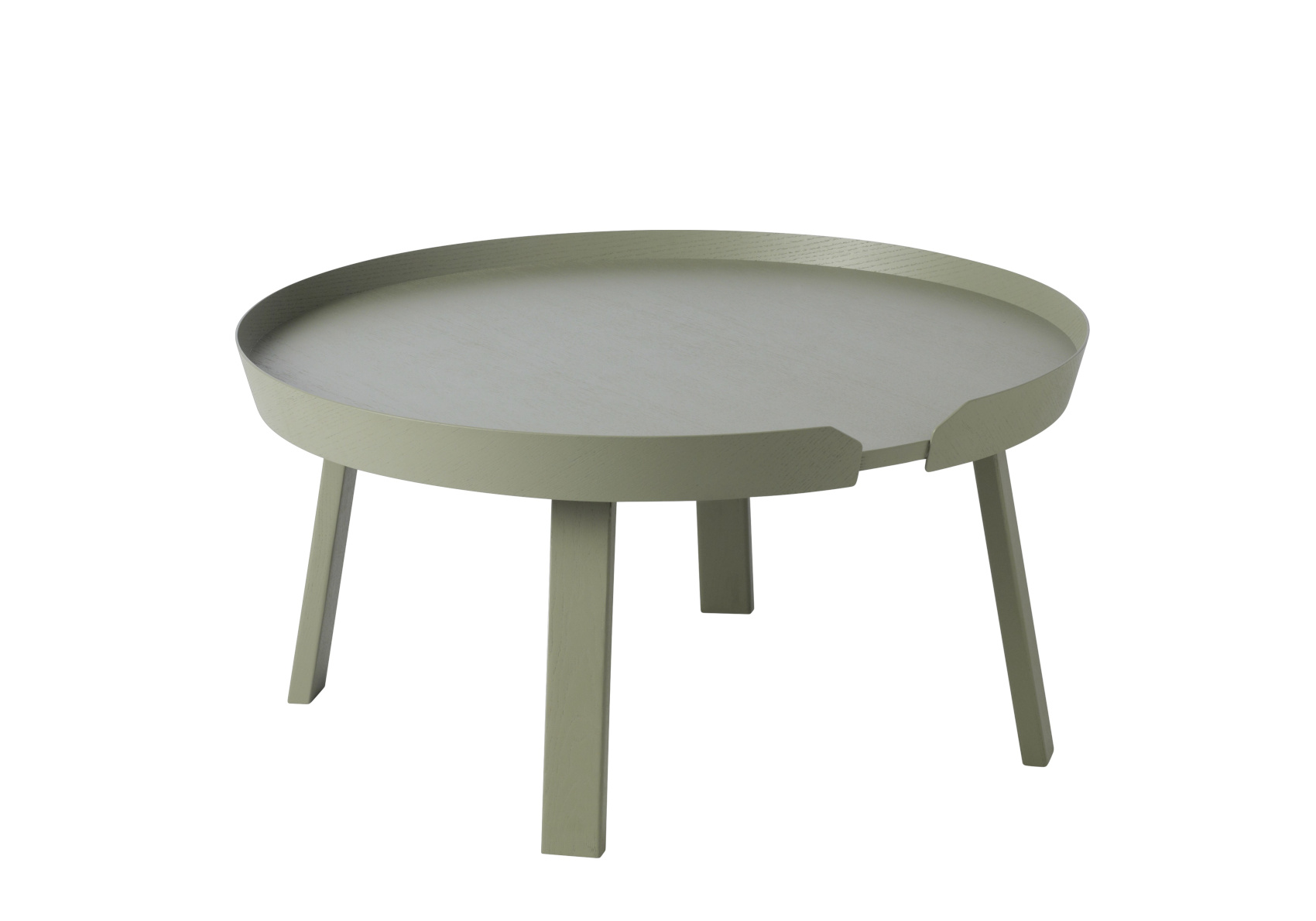 Muuto Around Couchtisch Ø 72 cm in Dusty Green – zeitloses skandinavisches Design für Ihr Wohnzimmer Muuto Around Couchtisch Ø 72 cm in Dusty Green – elegantes skandinavisches Design für moderne Wohnzimmer