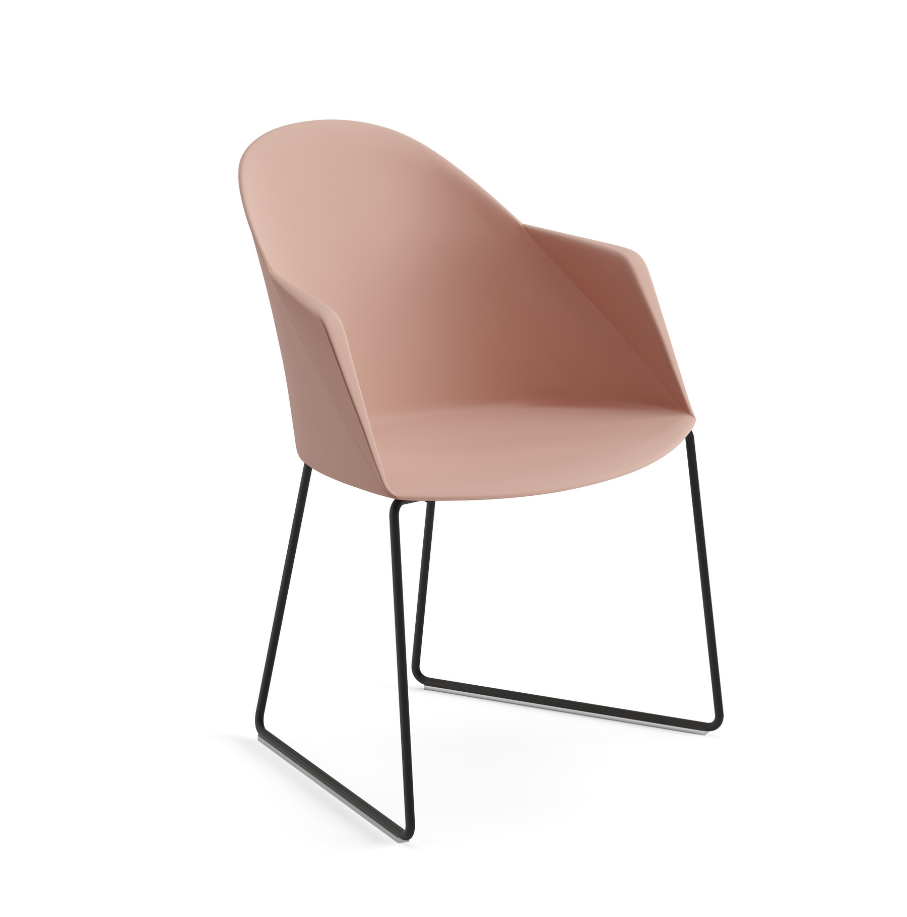 Cila Armsessel, kunststoff, schwarz / terrakotta #2226